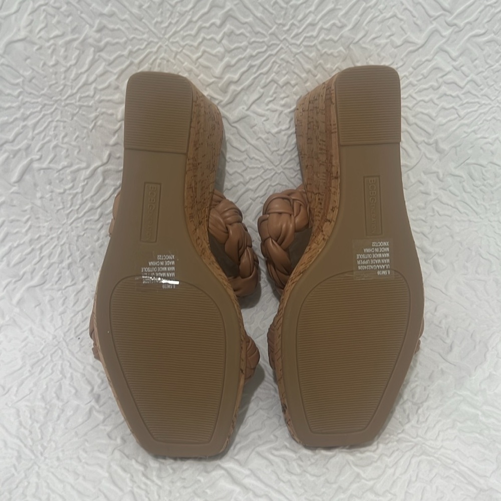 BRAND NEW - BCBGeneration - ULANA Women's Tan Wedge Sandals - 8.5 M - Picture 4 of 5